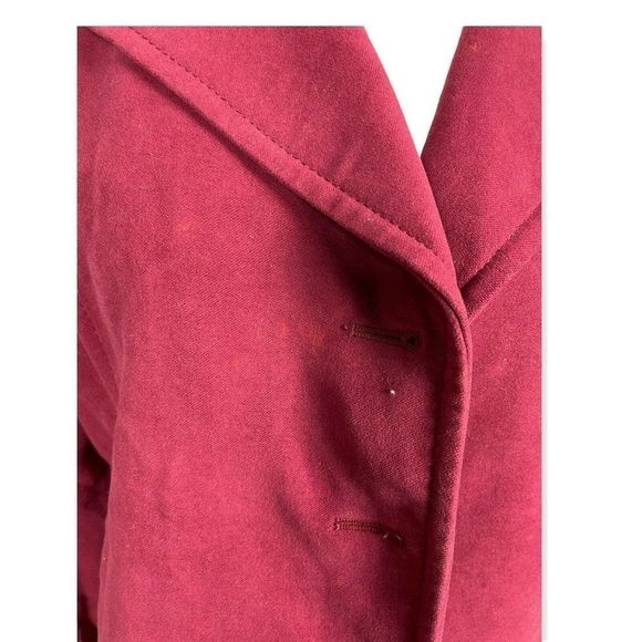 ANN TAYLOR blazer jacket 10 Burgundy Long Sleeve 4 Button - Picture 8 of 11